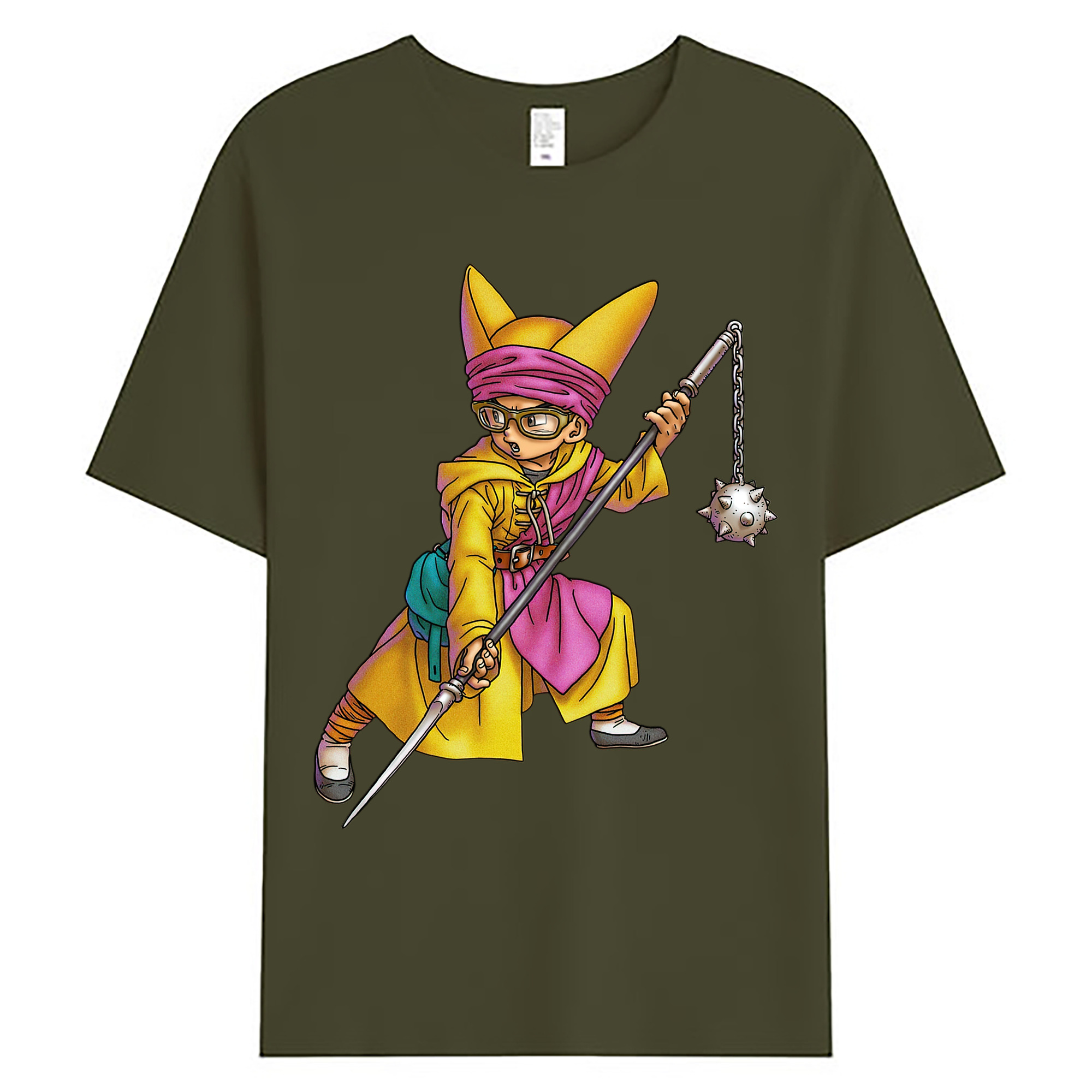 （画像用） ドラゴンクエスト Doragon Kuesuto Dragon Quest 綿100％ メンズ半袖Tシャツ｜肌触りやわらか＆通気性